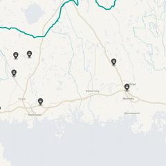 Punktkarta över olyckor i länet