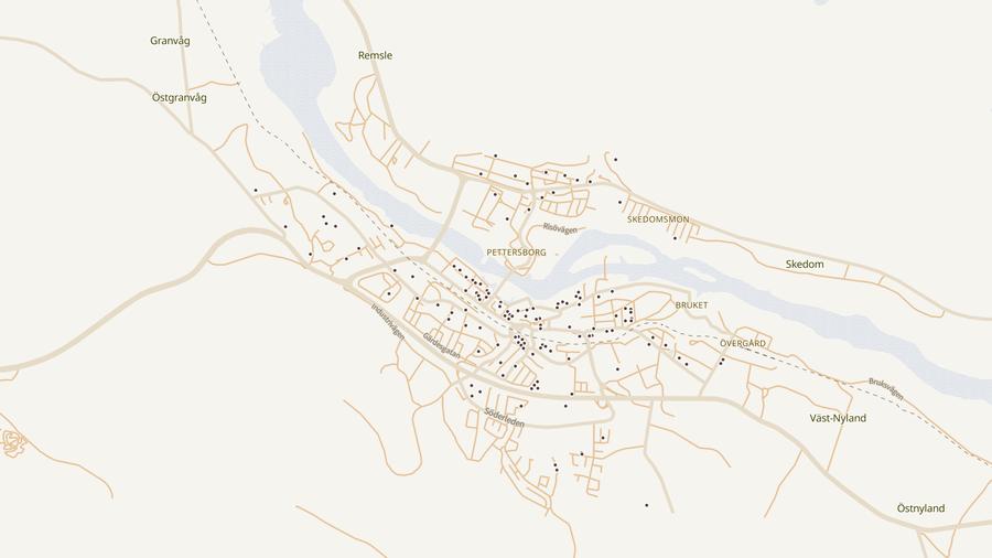 Punktkarta över skyddsrum