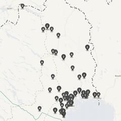 Punktkarta över olyckor i länet