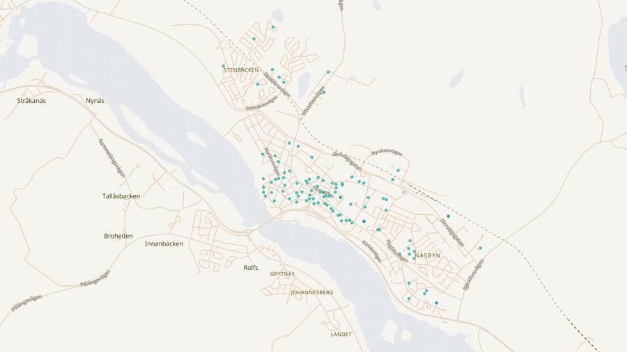 Punktkarta över skyddsrum