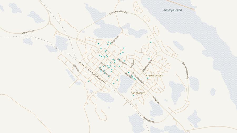 Punktkarta över skyddsrum