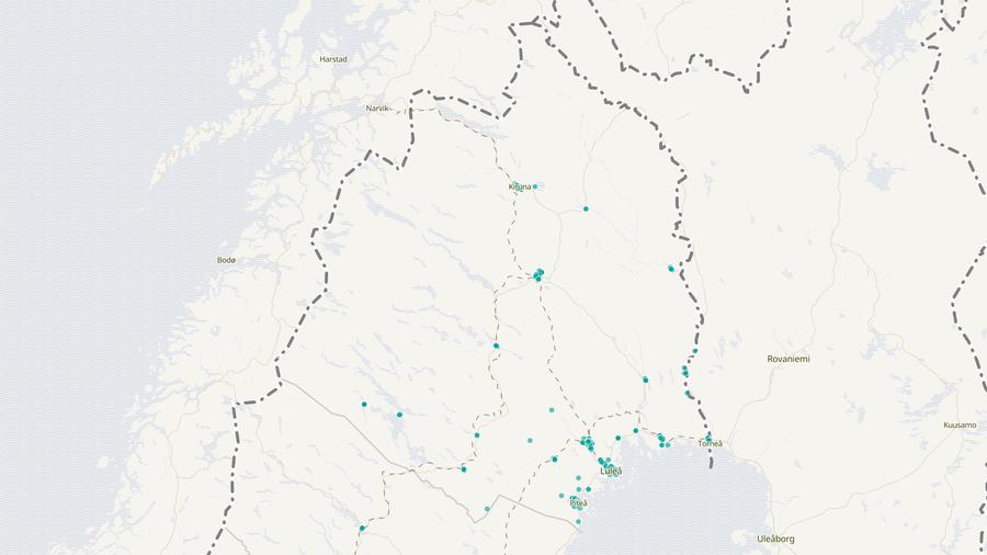 Punktkarta över skyddsrum