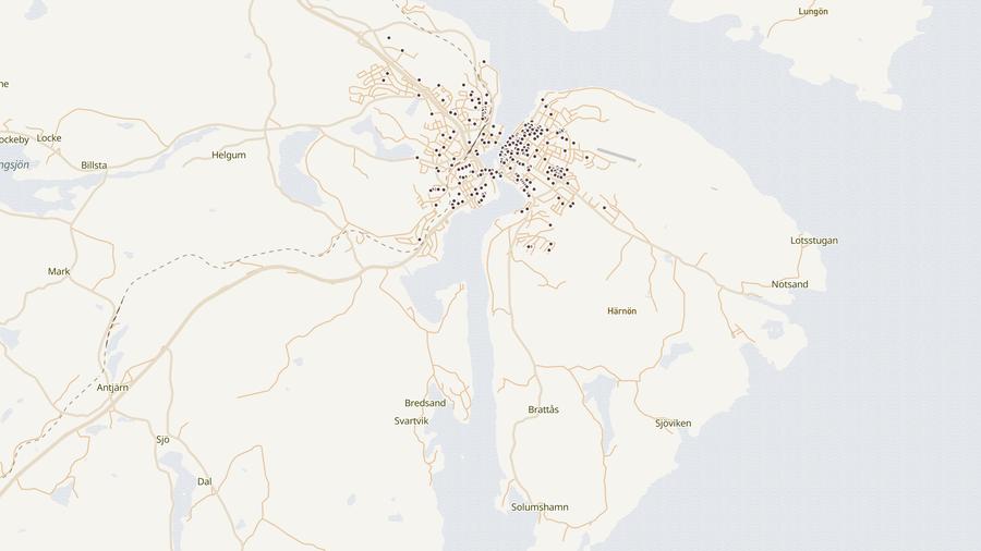 Punktkarta över skyddsrum