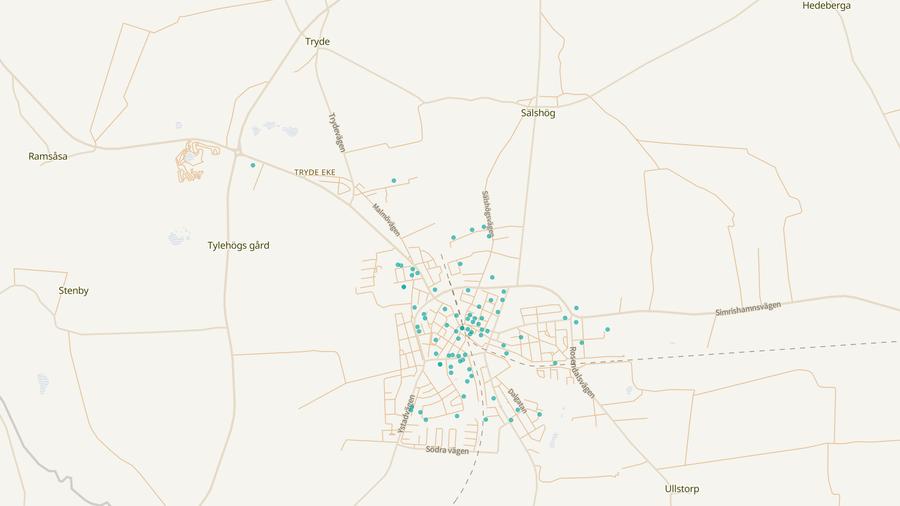Punktkarta över skyddsrum