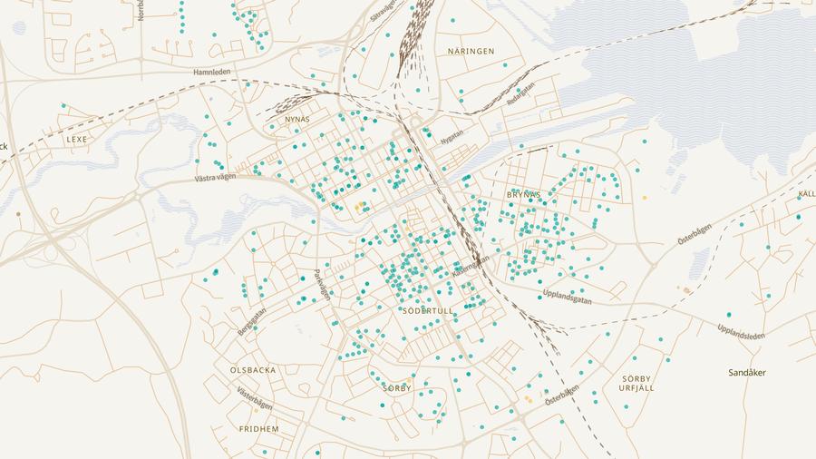 Punktkarta över skyddsrum