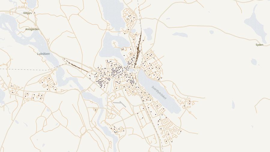 Punktkarta över skyddsrum