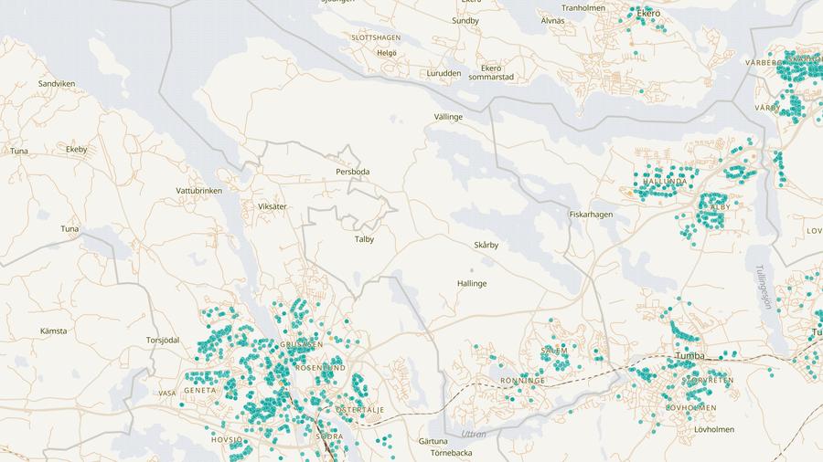 Punktkarta över skyddsrum