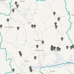 Punktkarta över olyckor i länet