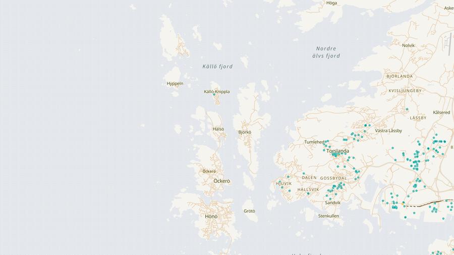 Punktkarta över skyddsrum