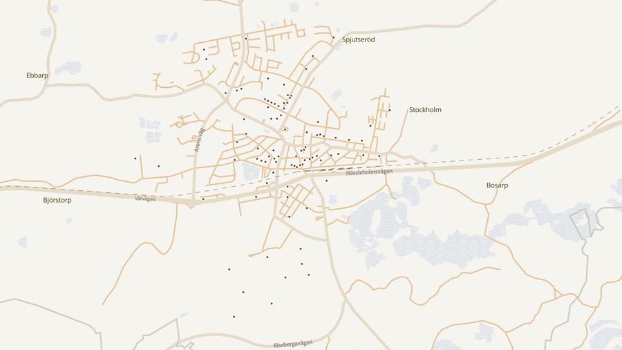 Punktkarta över skyddsrum