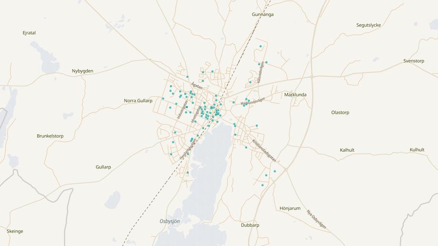 Punktkarta över skyddsrum