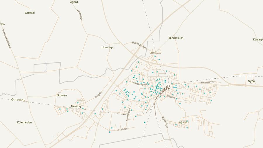 Punktkarta över skyddsrum