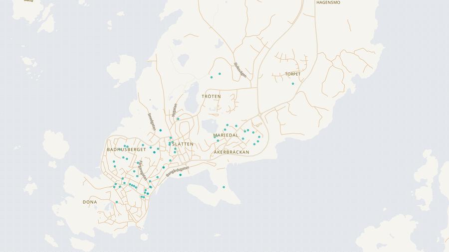Punktkarta över skyddsrum