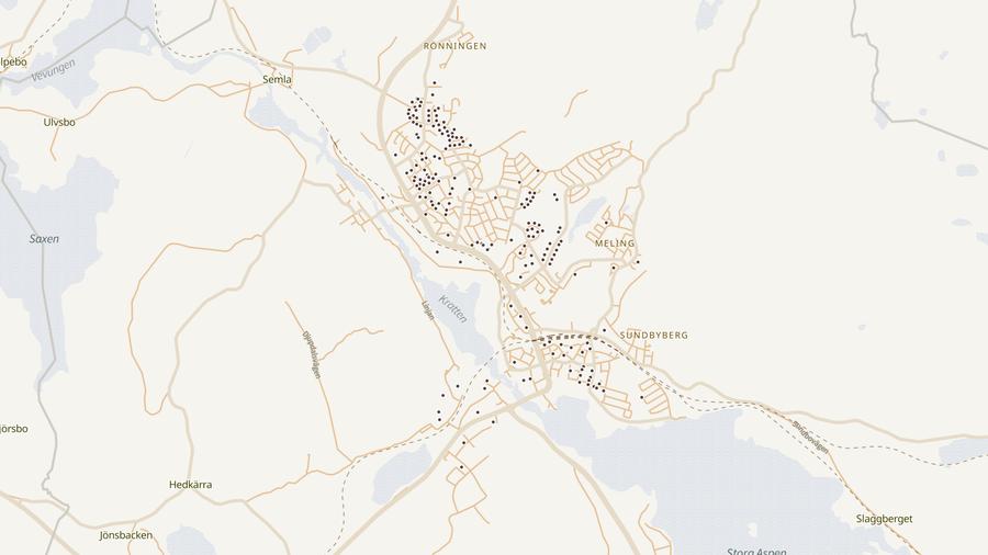 Punktkarta över skyddsrum