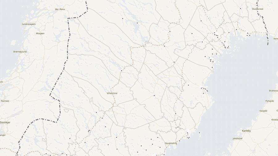 Punktkarta över skyddsrum