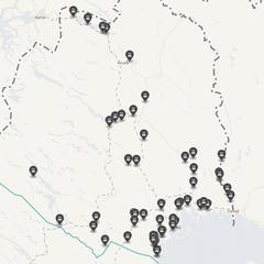 Punktkarta över olyckor i länet