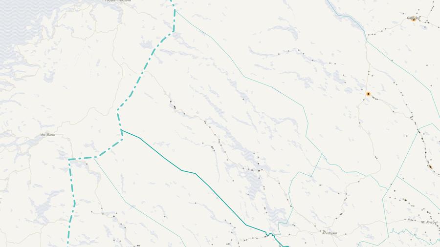Viltolyckornas fördelning i Arjeplogs kommun