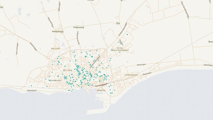 Punktkarta över skyddsrum