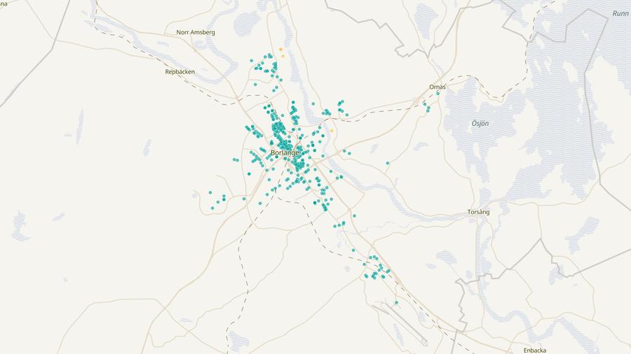 Punktkarta över skyddsrum