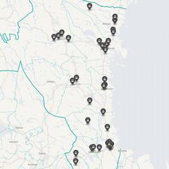 Punktkarta över olyckor i länet