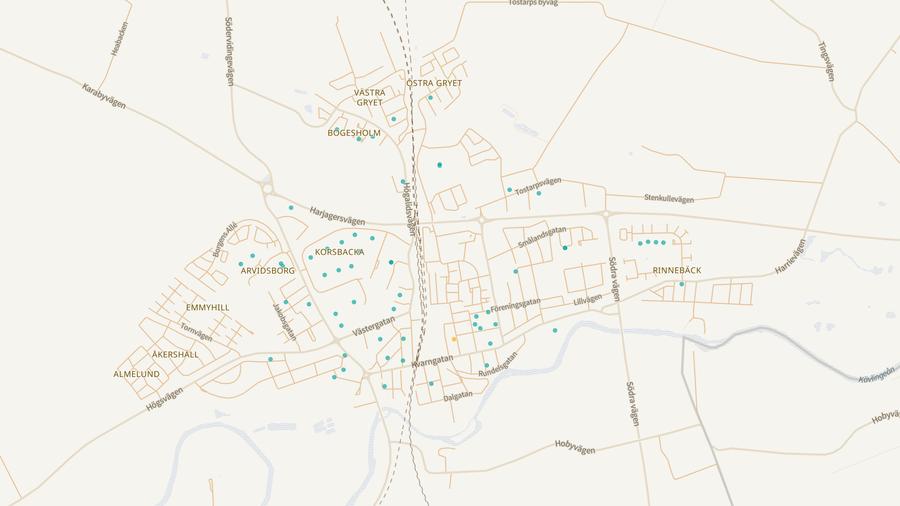 Punktkarta över skyddsrum