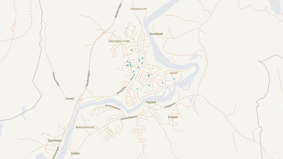 Punktkarta över skyddsrum