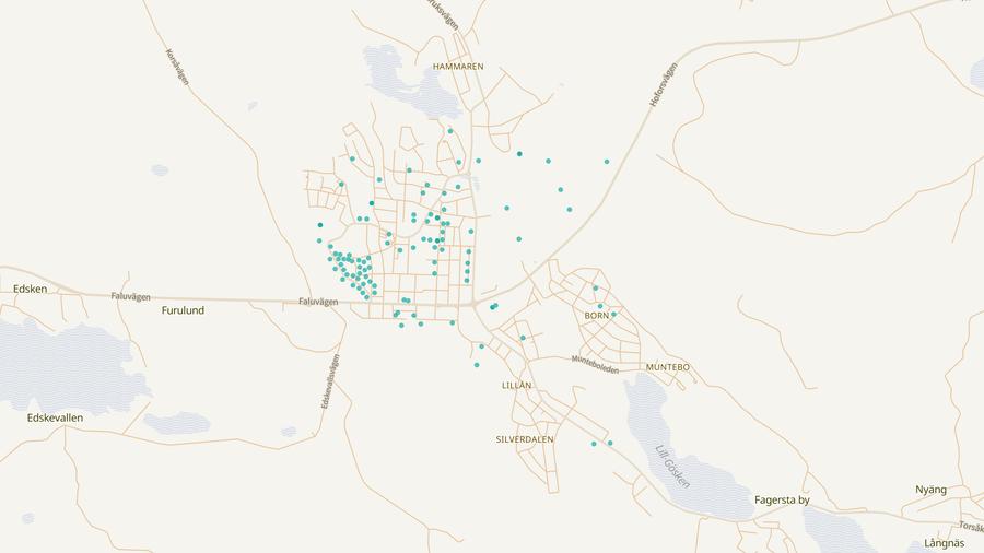 Punktkarta över skyddsrum
