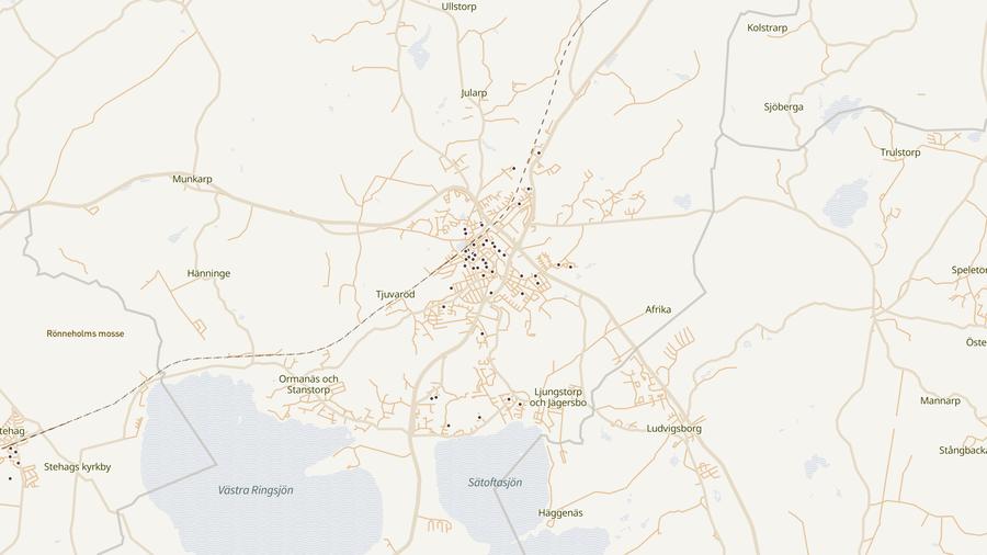 Punktkarta över skyddsrum