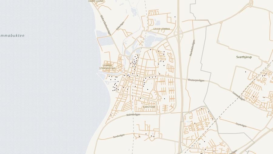 Punktkarta över skyddsrum