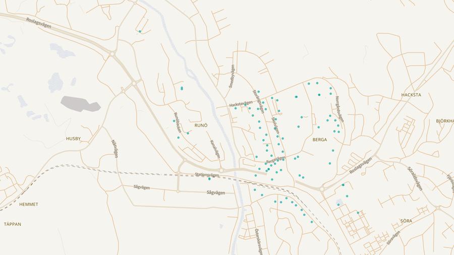Punktkarta över skyddsrum