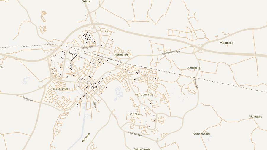 Punktkarta över skyddsrum