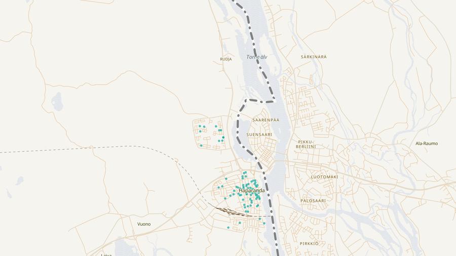 Punktkarta över skyddsrum