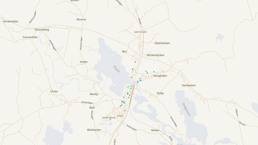 Punktkarta över skyddsrum