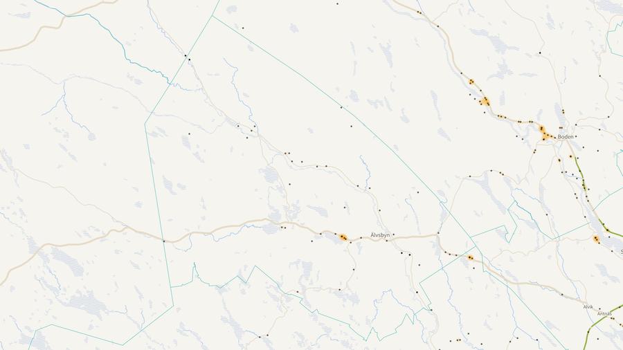 Viltolyckornas fördelning i Älvsbyns kommun