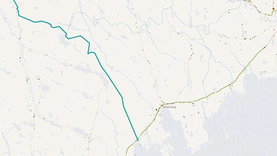 Viltolyckornas fördelning i Nordmalings kommun