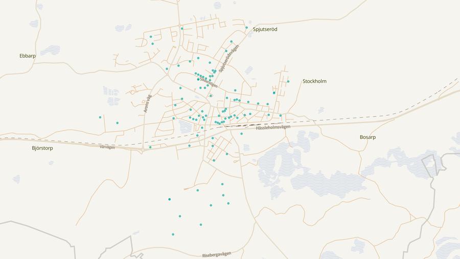 Punktkarta över skyddsrum