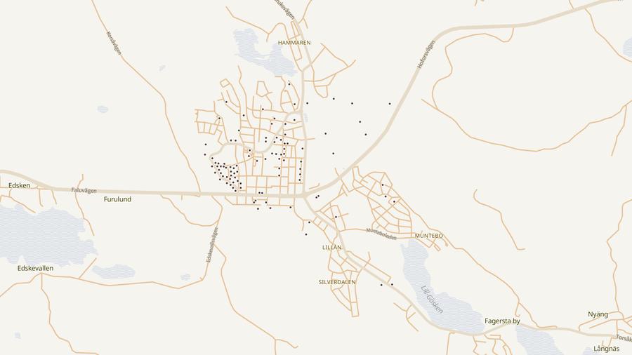 Punktkarta över skyddsrum