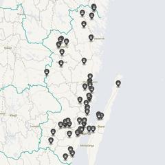 Punktkarta över olyckor i länet