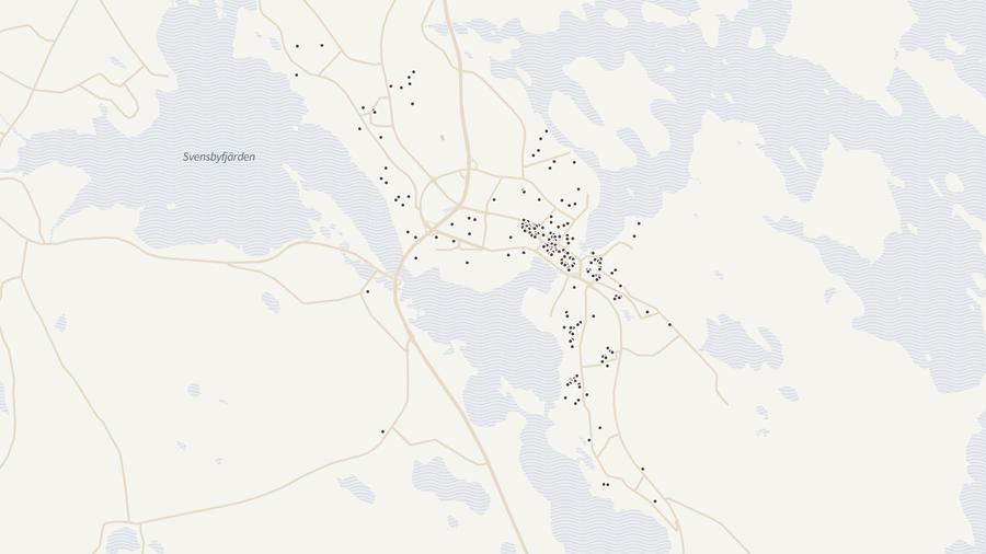 Punktkarta över skyddsrum