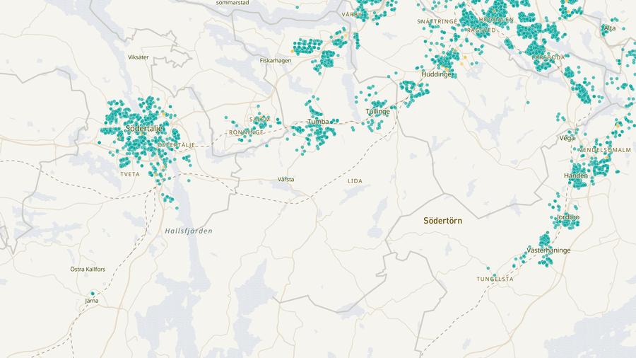 Punktkarta över skyddsrum