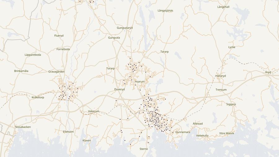 Punktkarta över skyddsrum