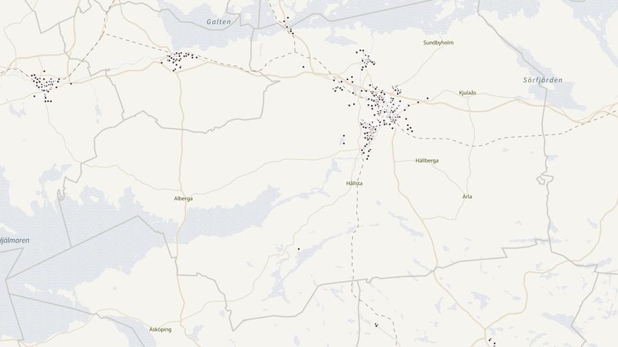 Punktkarta över skyddsrum