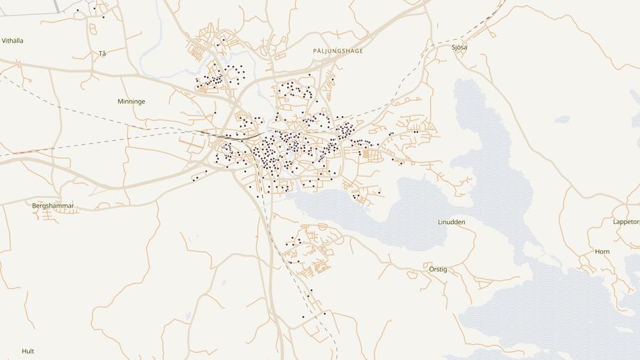 Punktkarta över skyddsrum