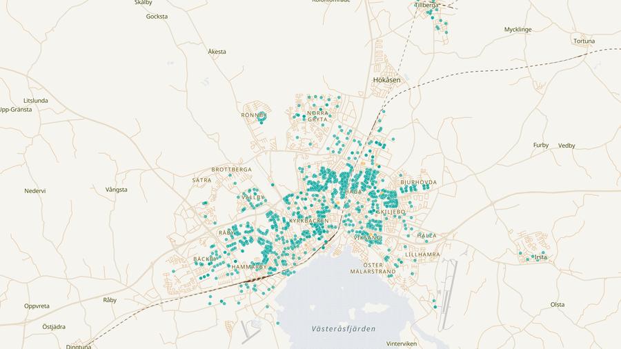 Punktkarta över skyddsrum