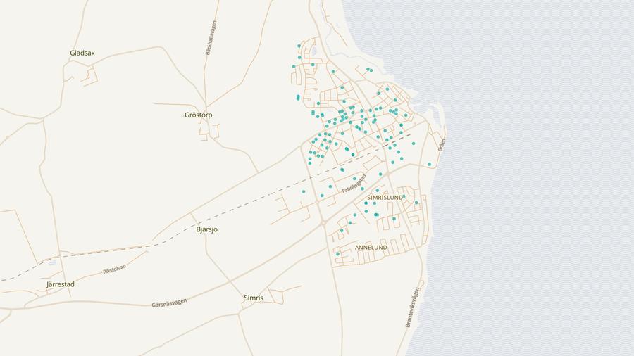 Punktkarta över skyddsrum