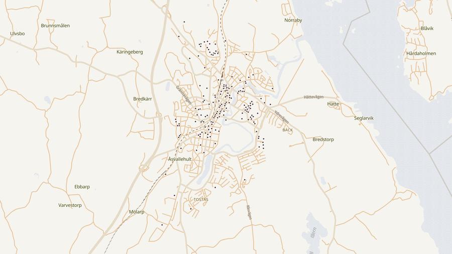 Punktkarta över skyddsrum