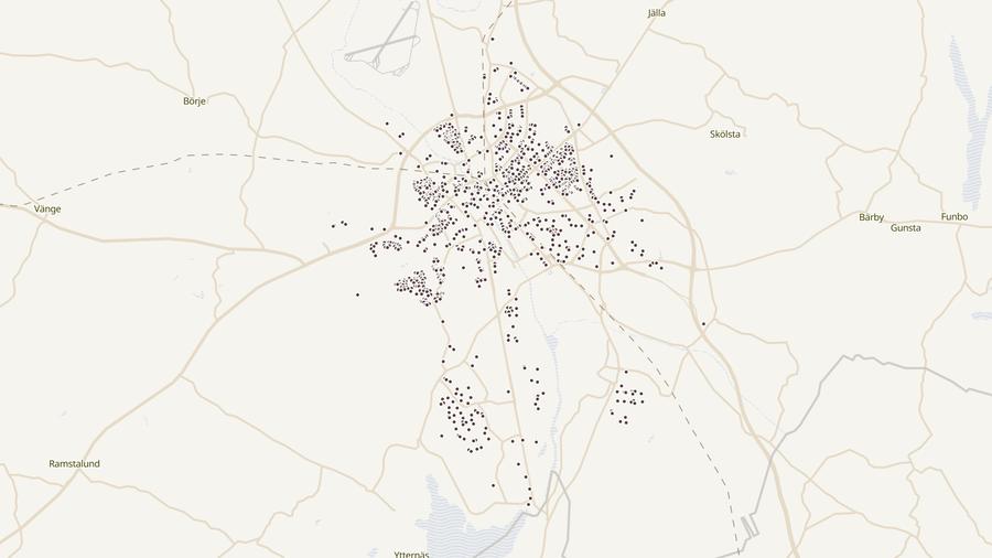 Punktkarta över skyddsrum