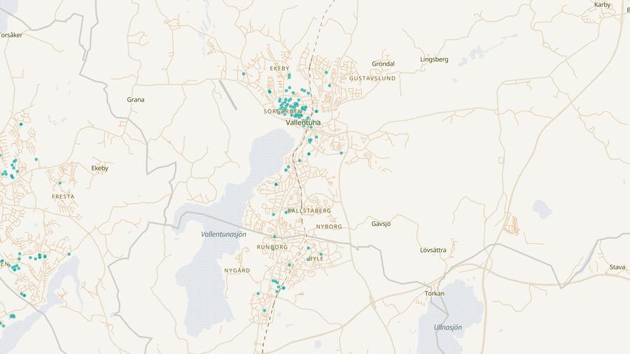 Punktkarta över skyddsrum