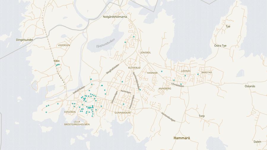 Punktkarta över skyddsrum