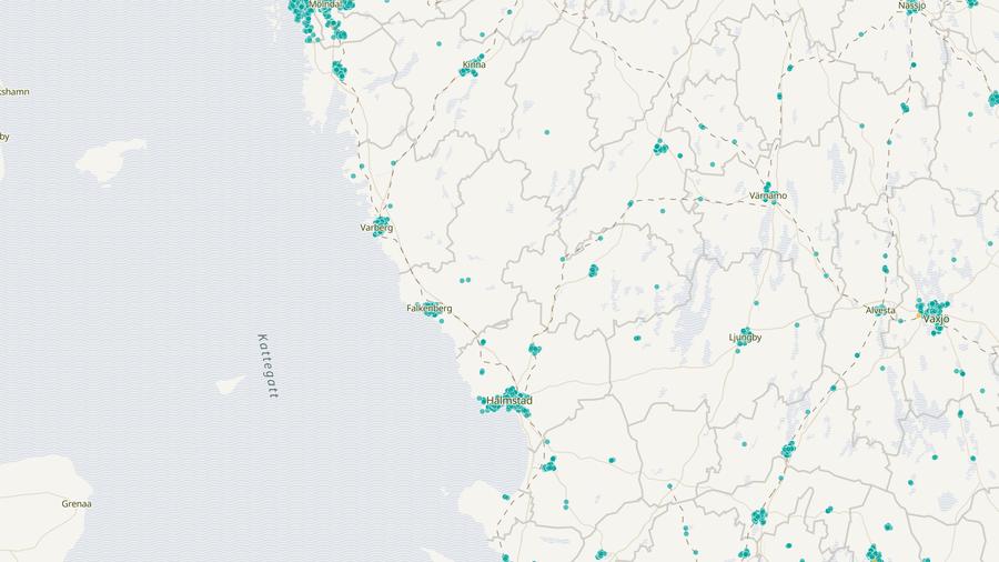 Punktkarta över skyddsrum